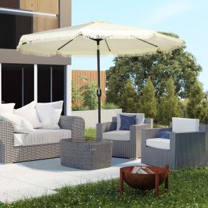 Parasol cantilever 9 pi, bouton poussoir, 8 nervures