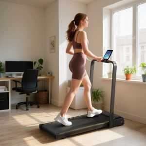 Tapis marche pliable 0,6-6,2 mph, sous bureau, inclinaison