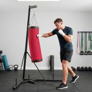 Sac de boxe support 72,8-90,9 po, canevas, ajustable