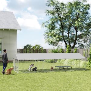 Enclos chien extérieur 20x7.5x5pi auvent imperméable UV