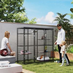 Catio intérieur/extérieur couvercle imperméable, 4 plateformes