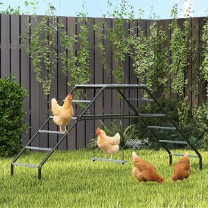 Perchoirs poulailler ajustables 10 barres basculantes