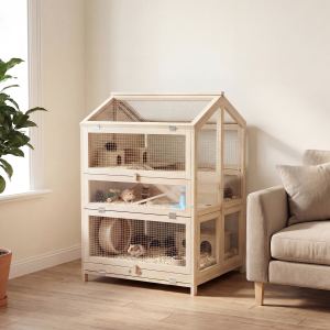 Cage hamster bois 3 étages 26,8 x 24,2 x 35,4 po