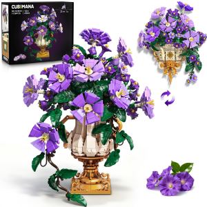 Plantes Botaniques 2 en 1 avec Vase, Bonsaï Fleurs