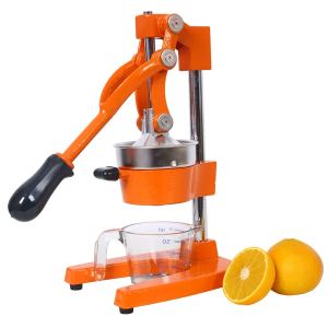 Presse agrumes fonte extra-large commercial, couleur orange