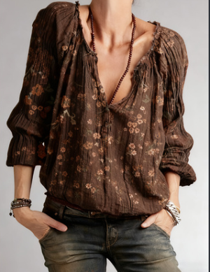 Chemise bohème pliée