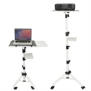 Support projecteur 29,5-71 po avec 2 tablettes et porte-téléphone