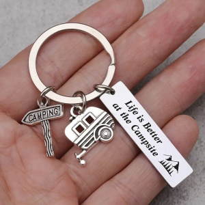 4pcs Porte-clés camping VR remorque accessoires cadeaux