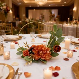 Artificial Floral Hoop Decor For Weddings, Parties & Home