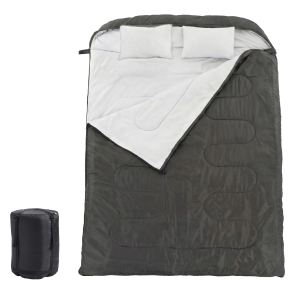 Sac de couchage double adulte avec oreiller léger P507-19