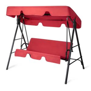 Balançoire Jardin 68x43x60po Rouge Coussins 250kg