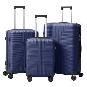 Valise PP non-TSA, 20/24/28po, bleu marine