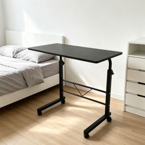 Table plateau roulante 60cm C, côté canapé, bois, portable