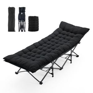 Lit camping pliable avec matelas robuste