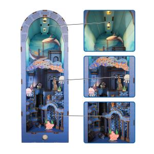 Casse-tête 3D bois Atlantis maison livres LED