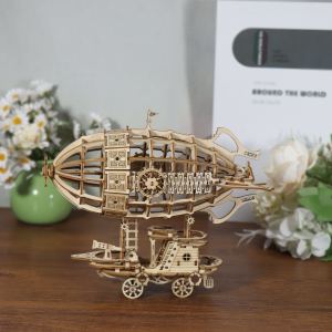 Sales Are Prohibited On The TEMU And SHEIN - 3D Wooden Puzzle Airship Model Kits For Adults Model Building Kit  Brain Teaser For Adults To Build Hand Craft Mechanical