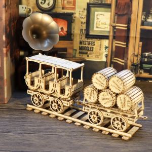 Puzzle 3D bois camion vin modèle cadeau Noël anniversaire