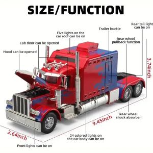 Camion remorque alliage 1/24 modèle collectible jouet