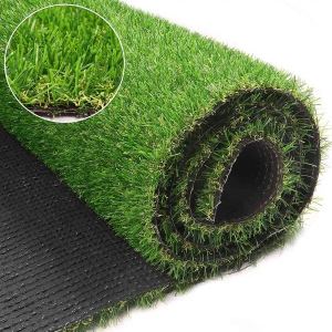 Gazon synthétique 6.5x15 pi drainage, soutien caoutchouc, animaux