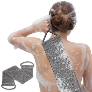 Luffa exfoliante bambou grise nettoyage en profondeur