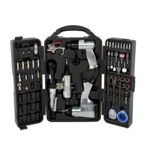 Trousse 71 pcs outils pneumatiques: clé à choc, cliquet, meuleuse