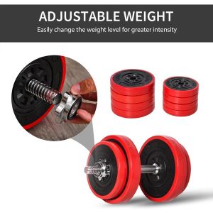 Ensemble Haltères Ajustables 44lbs Convertible en Barre - Gym Maison