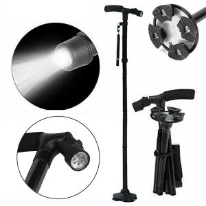 Canne LED sécurité terrain pivot pliable