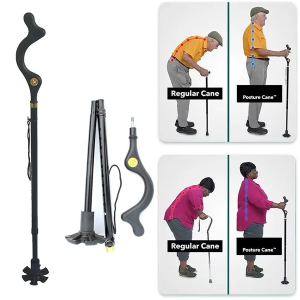 Canne posture hauteur ajustable aide marche