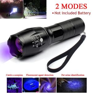 Lampe UV LED torche zoom double lumière blanc/noir détecteur