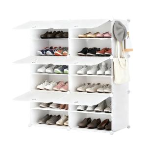 Meuble chaussures 8 étages porte empilable