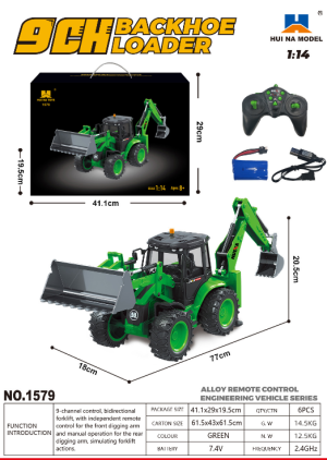Huina 1579 1-14 RC Backhoe Loader