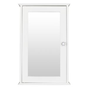Armoire pharmacie murale 1 porte miroir blanc