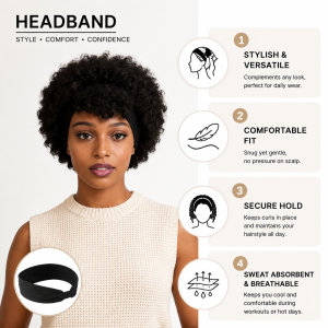 Perruque afro synthétique courte glueless femme