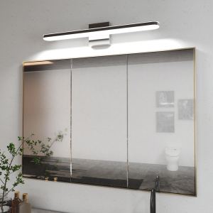 Luminaires salle bain LED dimmables 24'' 12W, chromé, 6000K