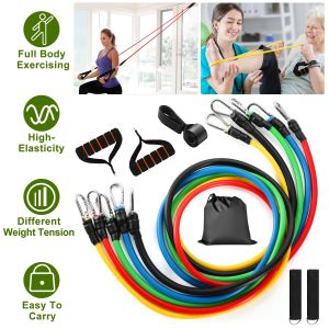 Ensemble 11 bandes résistance fitness yoga pilates