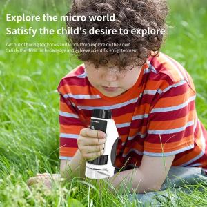 Microscope mini 50X-300X enfant portatif - scientifique junior