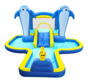 Parc aquatique gonflable 8 en 1 trampoline douche