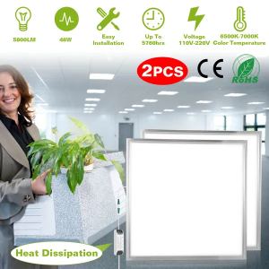 Panneau DEL 48W 2pi 5800lm 7000K plafond 150W équiv.