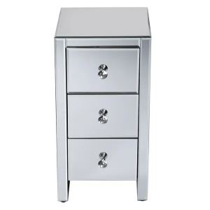 Table de chevet miroir 3 tiroirs Taille S