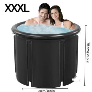 Bain glacé XXL 102L baignoire trempage portable pliable