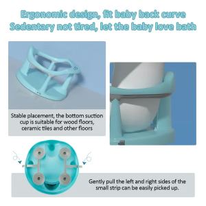 Siège bain bébé nouveau-né, chaise douche cyan 6 mois+