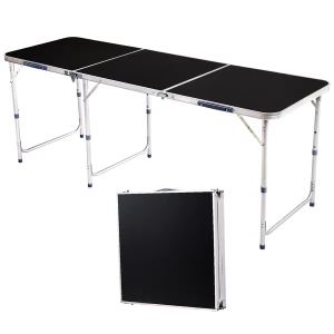 Table pliante aluminium 6pi noir