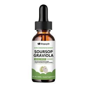 Graviola corossol 1800mg, gouttes concentrées, immunité, 60ml