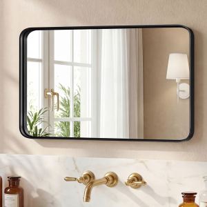 Miroir mural cadre métal rectangulaire