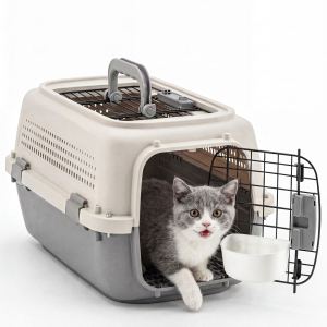 Cage de transport pour chien/chat TSA, petit/moyen, poignée, ventilé