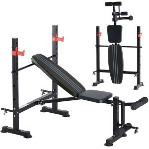 Banc poids ajustable 650 lbs, pliable, extension jambes