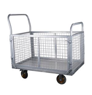Diable plateforme cage 1800 lb, 6 roulettes