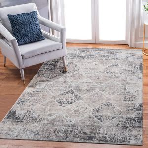 PAYAS tapis traditionnel 8x10 po crème anthracite