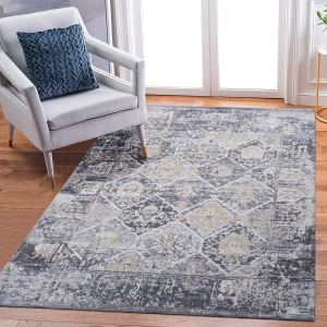 PAYAS tapis traditionnel 8x10 po gris bleu