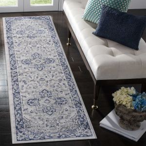 MARFI tapis 2X8 bleu gris oriental
